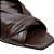Carrano - Open Mule Twist Salto Fino Couro Marrom Dark Brown - Imagem 4