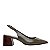 Carrano - Scarpin Slingback Classic Salto Bloco Couro Verde Herb - Imagem 1