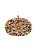 Seu Sapato -  Bolsa Festa Clutch Pedras Coloridas Gold - Imagem 1