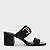 Carrano - Open Mule Detalhe Fivela Couro Preto - Imagem 1