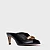 Carrano - Open Mule Gold Drop Salto Fino Couro Preto - Imagem 2