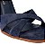 Carrano - Sandália Tiras Cruzadas Salto Bloco Couro Suede Azul Navy - Imagem 4
