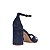 Carrano - Sandália Tiras Cruzadas Salto Bloco Couro Suede Azul Navy - Imagem 3