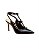 Cecconello - Scarpin Slingback Couro Preto Salto Médio - Imagem 1