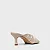 Carrano - Open Mule Twist Salto Fino Couro Off White Vanilla - Imagem 3