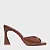 Carrano - Open Mule Basic Salto Allure Couro Marrom Walnut - Imagem 1