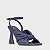 Carrano - Sandália Drape Salto Allure Couro Azul Steel - Imagem 2