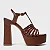 Carrano - Sandália Plataforma Strappy Couro Marrom Walnut - Imagem 1