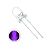 100 LED *ALTO BRILHO* ULTRAVIOLETA 5MM MCD: 300-400 - Imagem 1
