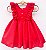 Vestido infantil vermelho com paetê - Modelo babados - Imagem 2