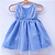 Vestido infantil - Explosão de glitter azul claro - Imagem 1