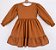 Vestido infantil Coleção de inverno Abraço - Abraço quentinho caramelo - Imagem 1