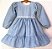 Vestido infantil Coleção de inverno Abraço - Aconchego azul - Imagem 1