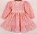 Vestido infantil Coleção de inverno Abraço - Aconchego Rosa - Imagem 1