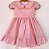 Vestido infantil Coleção Colorê - Cores de rosa e margaridas - Imagem 1