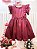 Vestido infantil Coleção Colorê - Vermelho marsala - Imagem 3