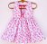 Vestido infantil Coleção Colorê - Cereja com flor - Imagem 2