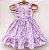 Vestido infantil Coleção Colorê - Cor de lilas e flore - Imagem 1