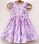 Vestido infantil Coleção Colorê - Cor de lilas e flore - Imagem 2
