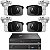 KIT Residencial Básico 1 Gravador NVR1004H-4P e 4 Câmeras Externas C340I 4MP - Imagem 1