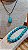 Conjunto Colar Gota e Pulseira Pedra Natural Turquesa - Imagem 3