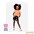 Conjunto Blusa em Malha Canelada e short em moletinho Nina Go BLK24 - Imagem 1
