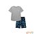 Conjunto de camiseta e bermuda em molecotton Johnny Fox blk23k - Imagem 3