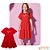 Vestido vermelho em molevisco Kukiê My Love - Imagem 1