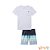 Conjunto de camiseta em meia malha e bermuda em nylon bora Luc.boo blk23k - Imagem 2