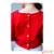 Bata em tricoline com mangas de babado com aplicação de tule com glitter L2M Girls vermelho - Imagem 7