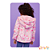 Jaqueta reversível em nylon e pelo carneirinho rosa Infanti - Imagem 1