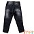 Calça Jeans jegging destroyed Preta com strass Feminina Parizi blk23k - Imagem 2