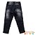 Calça Jeans jegging destroyed Preta com strass Feminina Parizi blk24k - Imagem 2