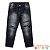 Calça Jeans jegging destroyed Preta com strass Feminina Parizi blk24k - Imagem 1