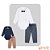 Conjunto de body camisa e calça e gravata Luc.boo Baby blk23k - Imagem 1