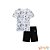 Conjunto de camiseta estampada e bermuda em molevisco Johnny Fox blk23k - Imagem 3