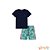 Conjunto de camiseta em meia malha e bermuda em nylon Luc.boo blk23k - Imagem 3