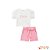 Conjunto de blusa boxy em canelado capri e tule e shorts em molevisco Infanti blk23k - Imagem 5