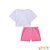 Conjunto de blusa boxy over em meia malha e shorts em moletom Vic&Vicky blk23k - Imagem 2
