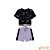 Conjunto de top em cotton estampado e bermuda em moletinho Nina Go blk23k - Imagem 2