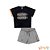 Conjunto de blusa em meia malha e shorts em moletinho Angerô - BLK24 - Imagem 2