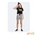 Conjunto de blusa em meia malha e shorts em moletinho Angerô - BLK24 - Imagem 5