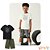 Conjunto de camiseta em meia malha e bermuda em moletom sem pelúcia Luc.boo Oh boy - Imagem 1