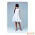 Vestido godê tule L2M Girls branco - Imagem 3