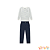 Conjunto infantil masculino de bata listrada e calça em moletinho Onda Marinha - Imagem 2