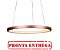 PRONTA ENTREGA / PENDENTE Quality Iluminação QPD1300-CO Lustre Redondo Esfera Cristal LED 20W 3000K COBRE 40X2CM Sala de Jantar Quarto e Cozinha - Imagem 1