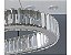 Lustre Pendente Cromado 1m  Oval Cristal Translucido Grande Moderno Luxo Sala wfl - Imagem 4