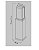 Poste Metal Domado 5632P Retrô Quadrado Pequeno 19cm x 1m 1 Lâmpada E-27 Elegancy - Imagem 2