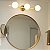 Arandela 3x Globos de Vidro Moderna Dourada Haste Bola Redonda Cabeceira Espelho duplo twl-63 Elegancy - Imagem 1