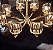 Lustre Dourado Gold 84x40cm Americano Europeu Moderno Estrela 8 Braços Cupula Cristal Egipcio Transparente twl-126 Elegancy - Imagem 2